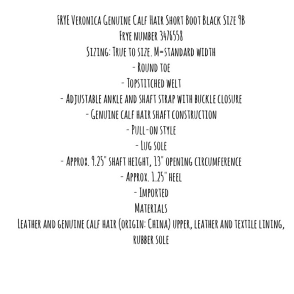 FRYE Veronica Leather Calf Hair Short Boot 6.5 Biker Western Y2K 90’s Grunge - Picture 3 of 16